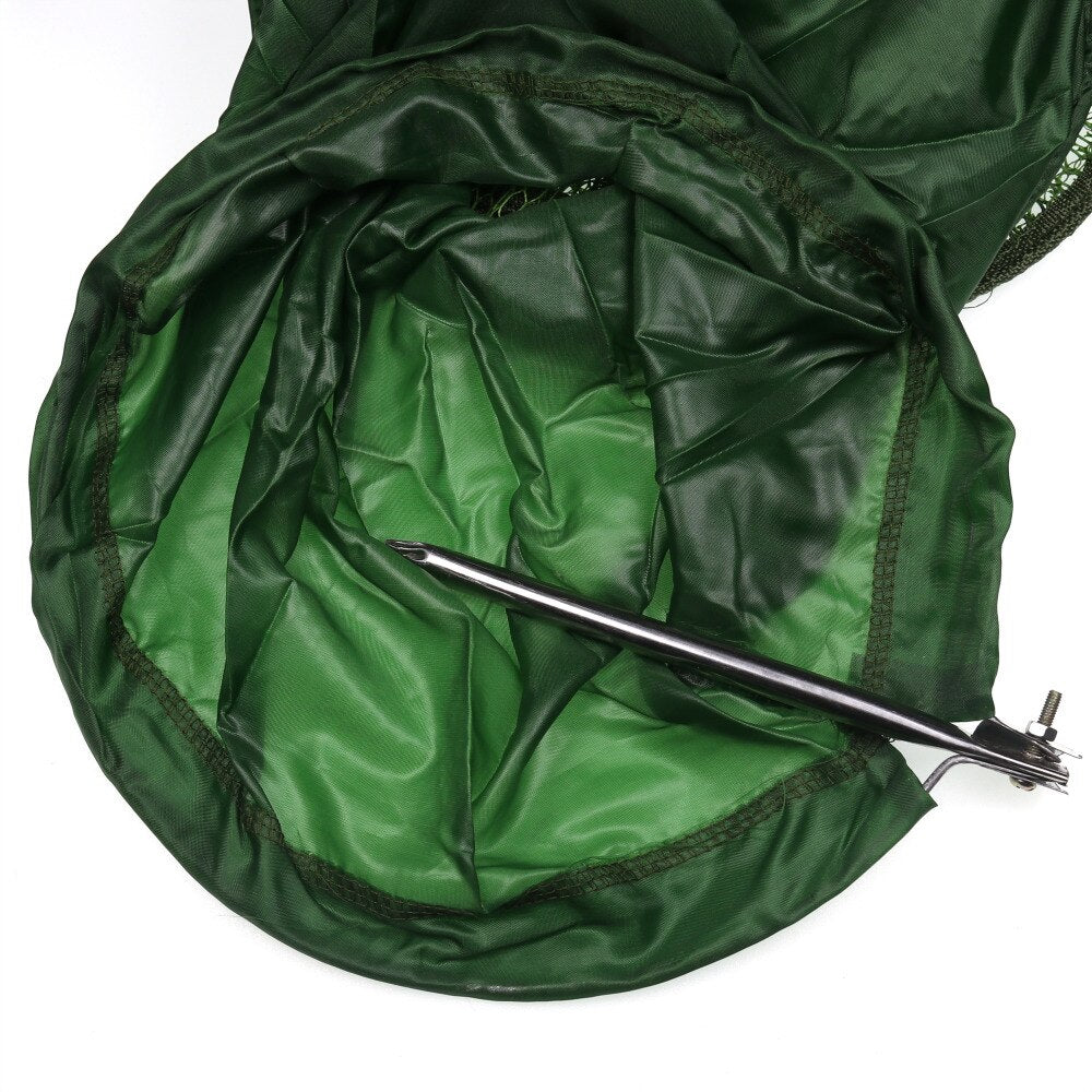 JIGEECARP 1pc Mini Panfish Fishing Keep Net Collapsible Fish Shrimp Dip Net Cage Fish Keeper Mesh Creel Fishing Tools