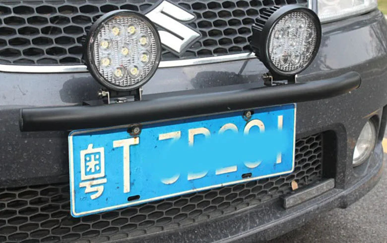 Car Bumper License Plate Mount Bracket Holder Light Bar Black Bracket for SUV Vehicle Truck Wrangler Spotlight Fixed Bracket
