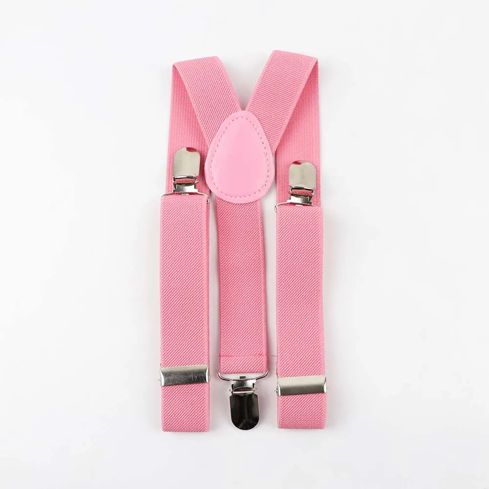 Solid Color Children Belt Baby Boys Suspenders Polyester Y-Back Braces Adjustable Elastic Kids