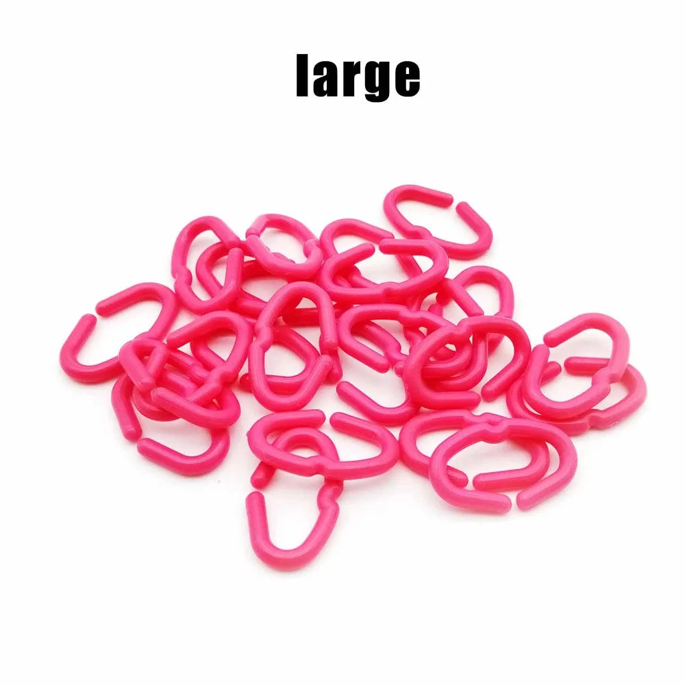 50pcs S M L Size Chicken Beak Clasp Cock Fasan Mouth Snap Ring Replace Peepers Eye Glasses Blinders Spectacles Anti-Pecking Feed