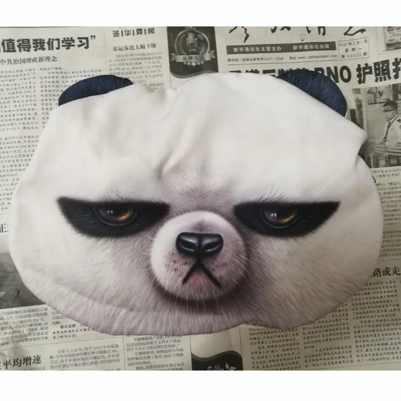 Creative 3D Printed Cat Dog Pets Face Car Headrest Car Neck Support Supplies Neck Safety Cushion Case Without Filling