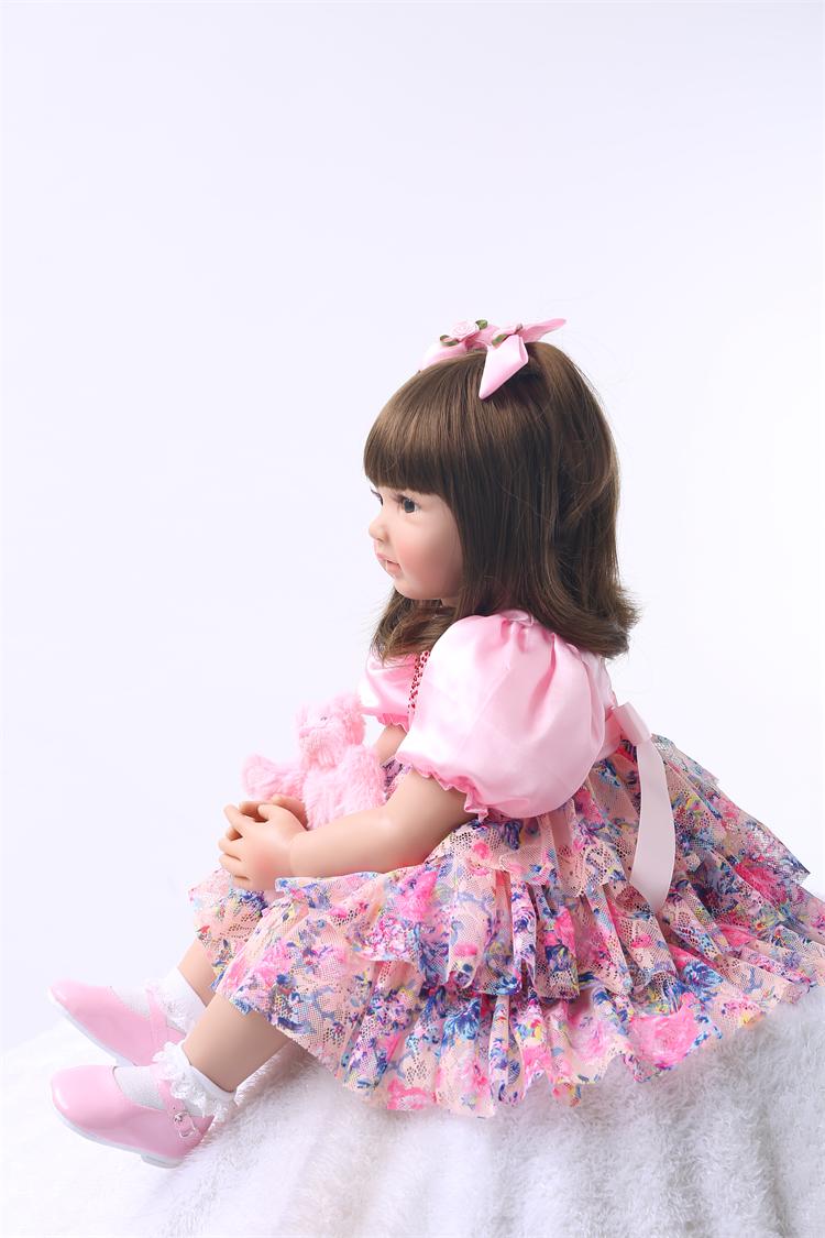 BZDOLL Lifelike 24inch Reborn Toddler Doll (Soft Silicone Limbs, Cloth Body) Alive 60cm Princess Baby Girl Brinquedos