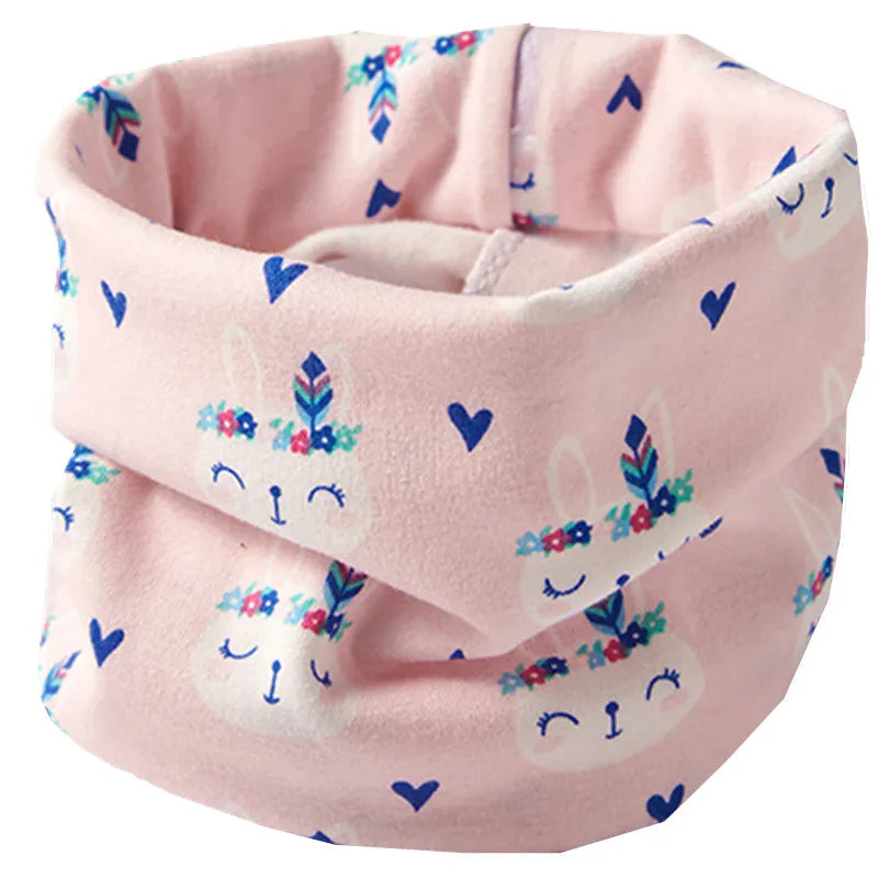 New Autumn Winter Girls Cotton Scarf Kids Scarf Bibs LIC Boys Girls Scarves Lovely Kids Collar Children Bufandas O Ring Scarf