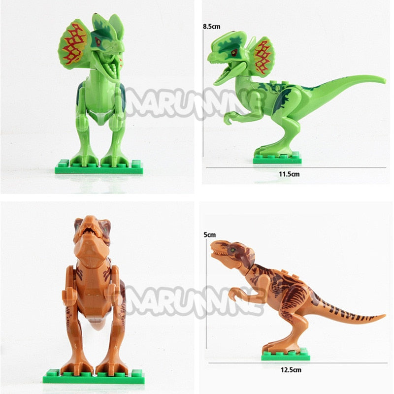 MARUMINE Dinosaur Building Block Model Brick Parts Set Classic 77001 Jurassic World Animal Building Accessories MOC Toys