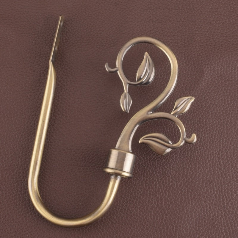2pcs/Set Curtain Tieback Holder Hooks Tie Backs Bedroom Living Room Curtain Decoration Accessories Holdback Metal Curtain Hook