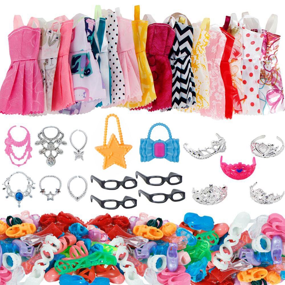 Mix Doll Accessories Option Shoes / Shoe Cabinet White Rack Storage Sofa Dresses Dollhouse Furniture for Barbie Doll