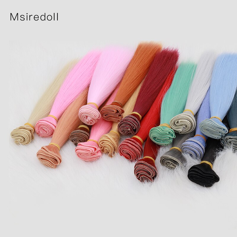 Msiredoll Bjd Wig 15*100CM or 20*100CM or 25*100CM Doll Hair for 1/3 1/4 1/6 Straight Hair Doll Hair Bjd Wig Diy