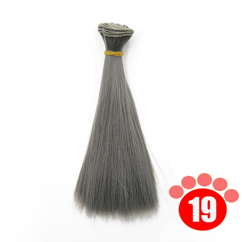 Msiredoll Bjd Wig 15*100CM or 20*100CM or 25*100CM Doll Hair for 1/3 1/4 1/6 Straight Hair Doll Hair Bjd Wig Diy