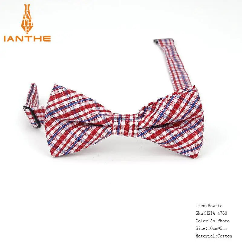 36Colors Brand Plaid Kid Bowtie Cotton Children Bowties Baby Kid Classical Pet Dog Cat Striped Butterfly Child Bow Tie