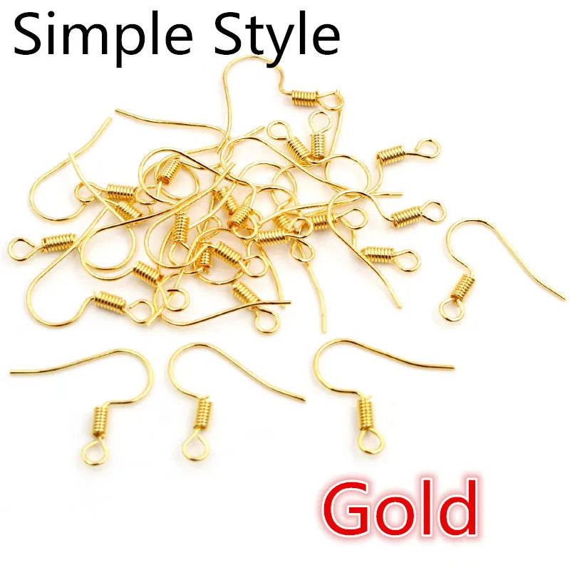 100pcs/Lot 20x17mm DIY Earring Findings Earrings Clasps Hooks Fittings DIY Jewelry Making Accessories Iron Hook Earwire Jewelry