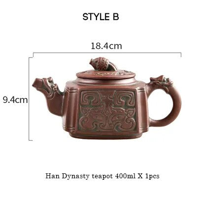 Yixing Raw Ore Household Teapot Handmade Large Capacity Tea Making Device Cerami