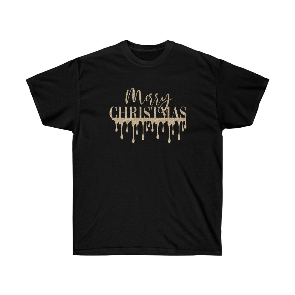 Golden Dripping Merry Christmas