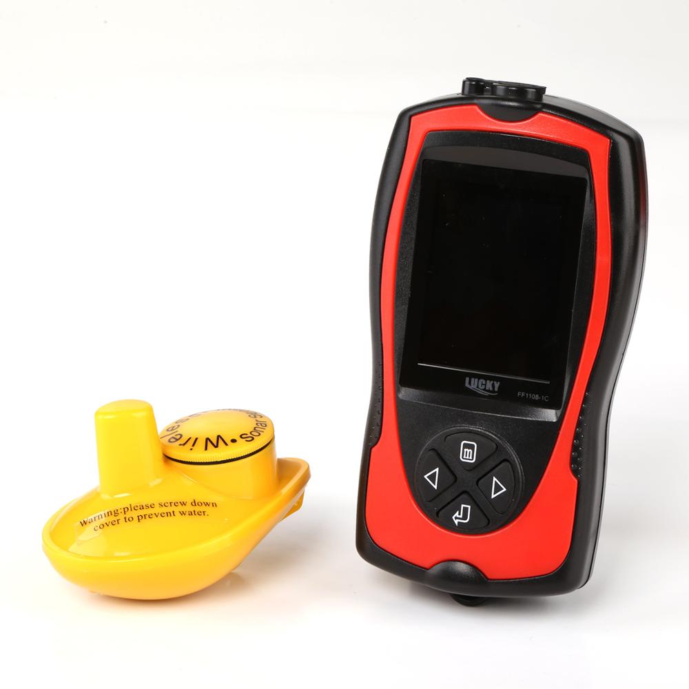 LUCKY FF1108-1CW 100m Wireless Operating Range Wireless Sonar Color Fishfinder 90 Degrees Sonar Coverage Echo Sounder