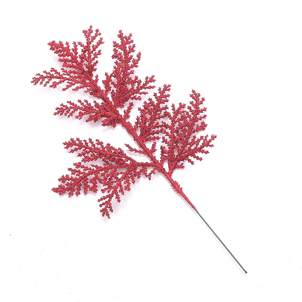 DIY Xmas Tree Garland Hanging Decor Christmas Tree Decor Christmas Hollow Christmas Glitter Tree Branches Simulated Leaves