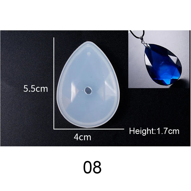 1PC 3D Pendant DIY Necklace Jewelry Mold Pendants Crystal Scale Jewelry Resin Molds for Jewelry Making Tool