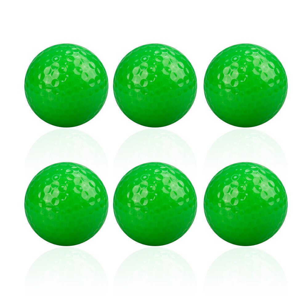 CRESTGOLF 6pcs/Pack Colorful Mini Golf Balls Two Piece Golf Practice Balls Training Golf Pelotas