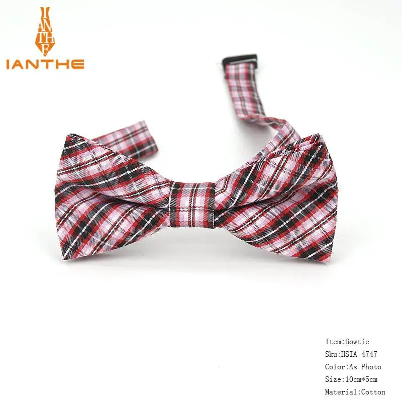 36Colors Brand Plaid Kid Bowtie Cotton Children Bowties Baby Kid Classical Pet Dog Cat Striped Butterfly Child Bow Tie