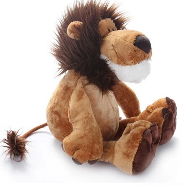 25CM Popular Lion Elephant Giraffe Monkey Stuffed Plush Doll Jungle Series Stuffed Animal Toys for Kids Children