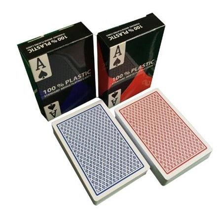2 Sets/Lot Baccarat Texas Hold'em Plastic Playing Cards Wear-Resistant Waterproof Poker Card Board Bridge Poker Game Yernea