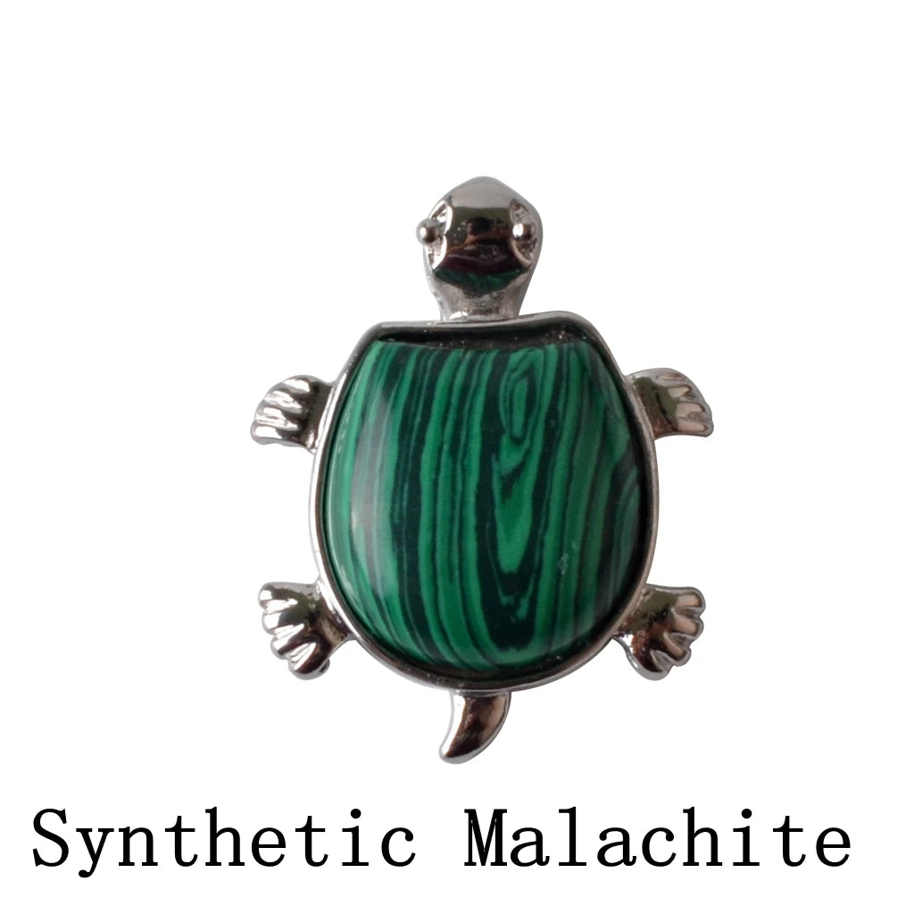 Howlite Turtle Nacklace Pendant Natural Semi Precious Stones Give for Men and Women
