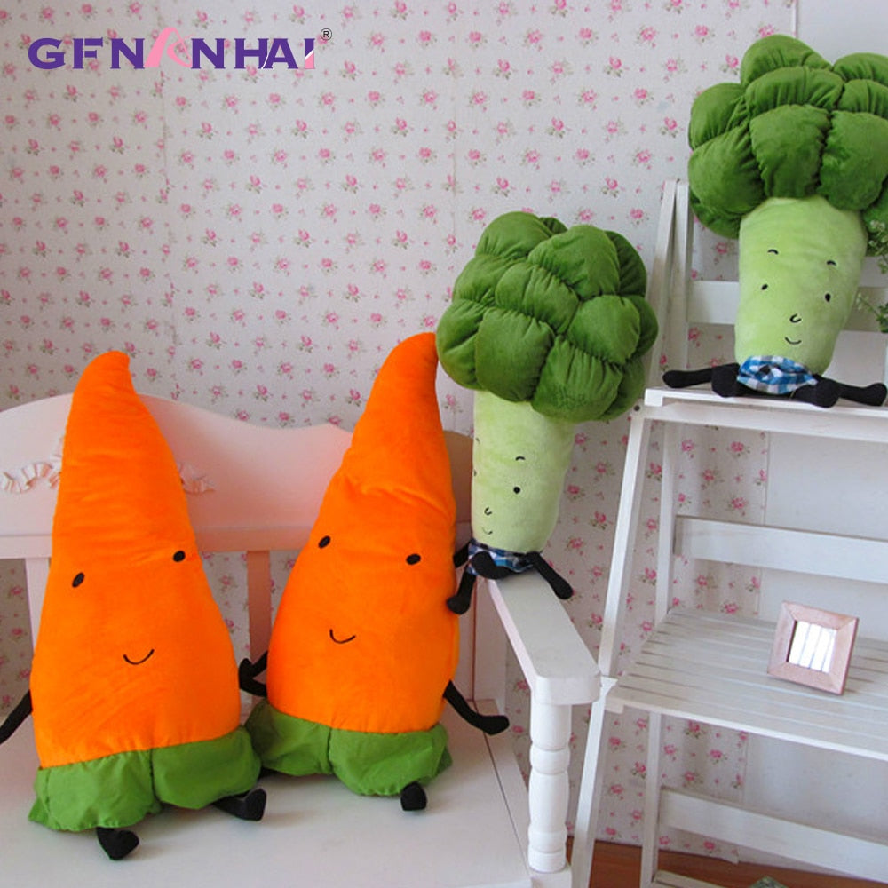 1pc 55/70cm Cartoon Vegetables Plush Toy Creative Carrot Broccoli Plush Pillow Stuffed Soft Toys for Children Kids Birthday