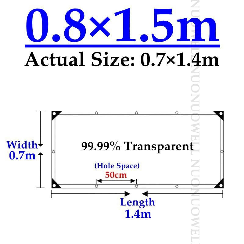99.99% Transparent PVC Tarp Balcony Rainproof Cloth палатка Toldos Camping Tent Shading Net Tarpaulin Succulent Plants Cover