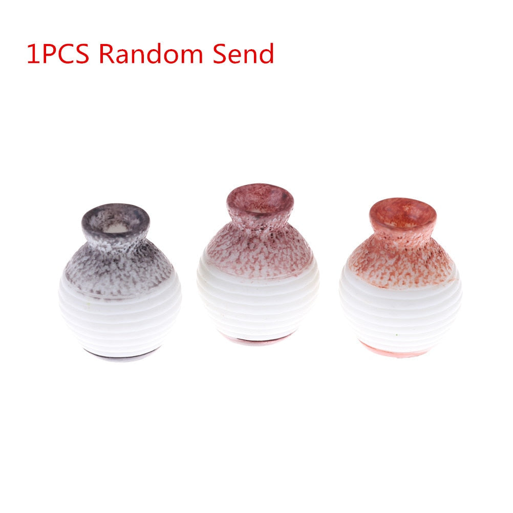 1/2/3/5/7/9pcs/Set Dollhouse Mini Ceramic Porcelain Vase Accessories Doll House Miniatures 1:12 Accessories Decorative Miniature