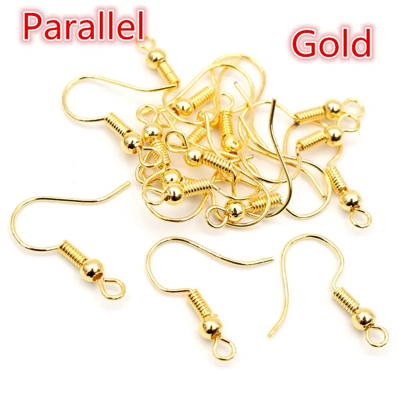 100pcs/Lot 20x17mm DIY Earring Findings Earrings Clasps Hooks Fittings DIY Jewelry Making Accessories Iron Hook Earwire Jewelry