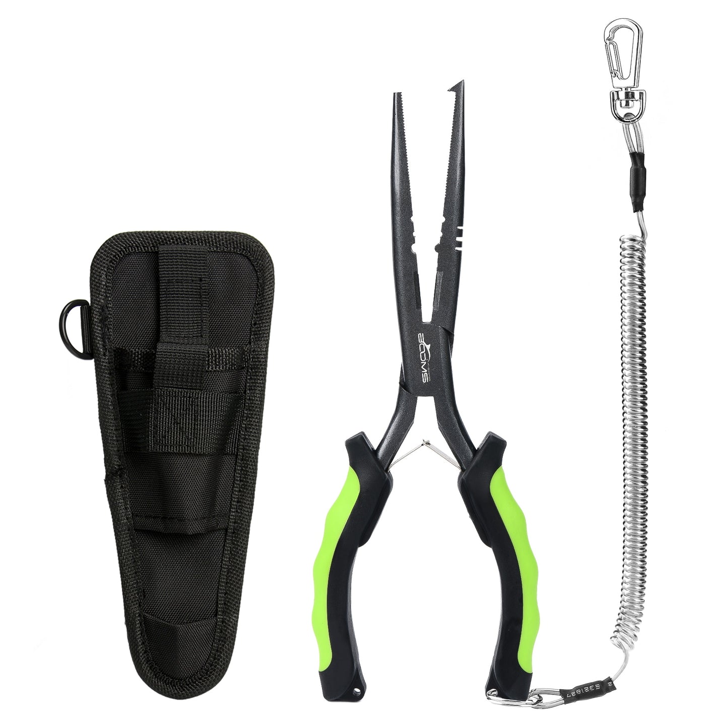 Booms Fishing F03 Fisherman's Fishing Pliers 23cm Long Nose Hook Remover Tools Stainless Steel Line Cutter Scissors