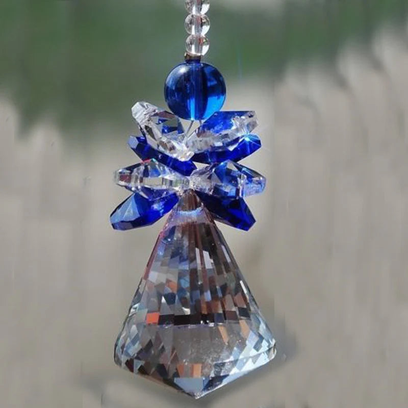 1PCS 30mm 40mm Hanging Chakra Crystal Handmade Angel Crystal Ball Suncatcher Pendant Window Ornament