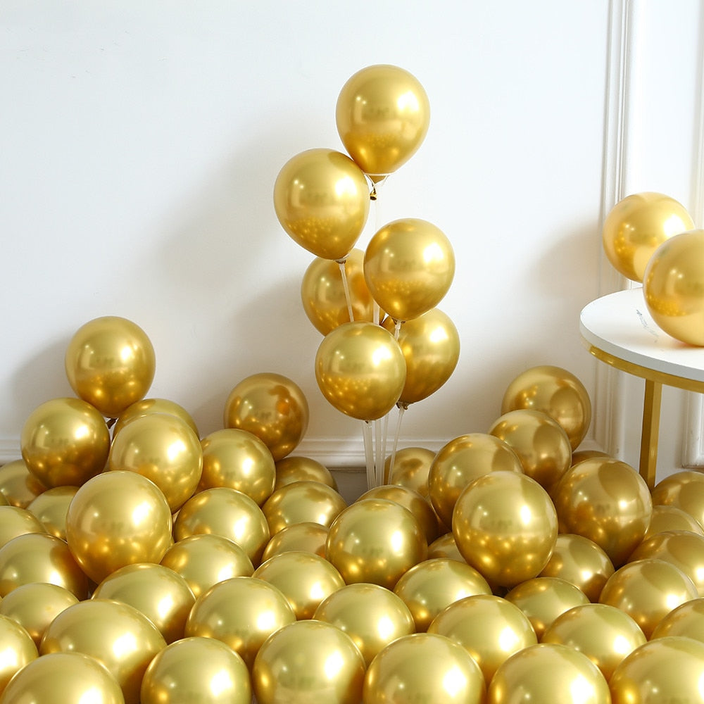 42 Pack Halloween Pirate Ship Balloon Set Gold 0-9 Number Birthday Party Wedding Baby Shower Kids Helium Ball Halloween Decorati