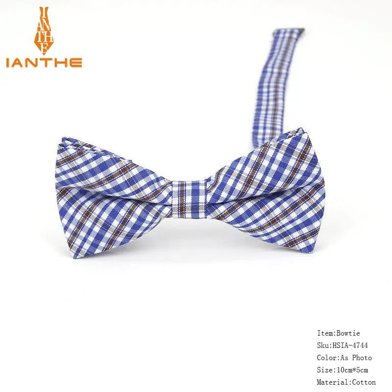 36Colors Brand Plaid Kid Bowtie Cotton Children Bowties Baby Kid Classical Pet Dog Cat Striped Butterfly Child Bow Tie