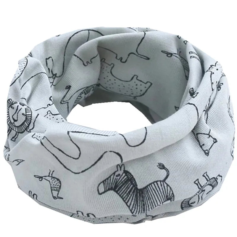 New Autumn Winter Girls Cotton Scarf Kids Scarf Bibs LIC Boys Girls Scarves Lovely Kids Collar Children Bufandas O Ring Scarf