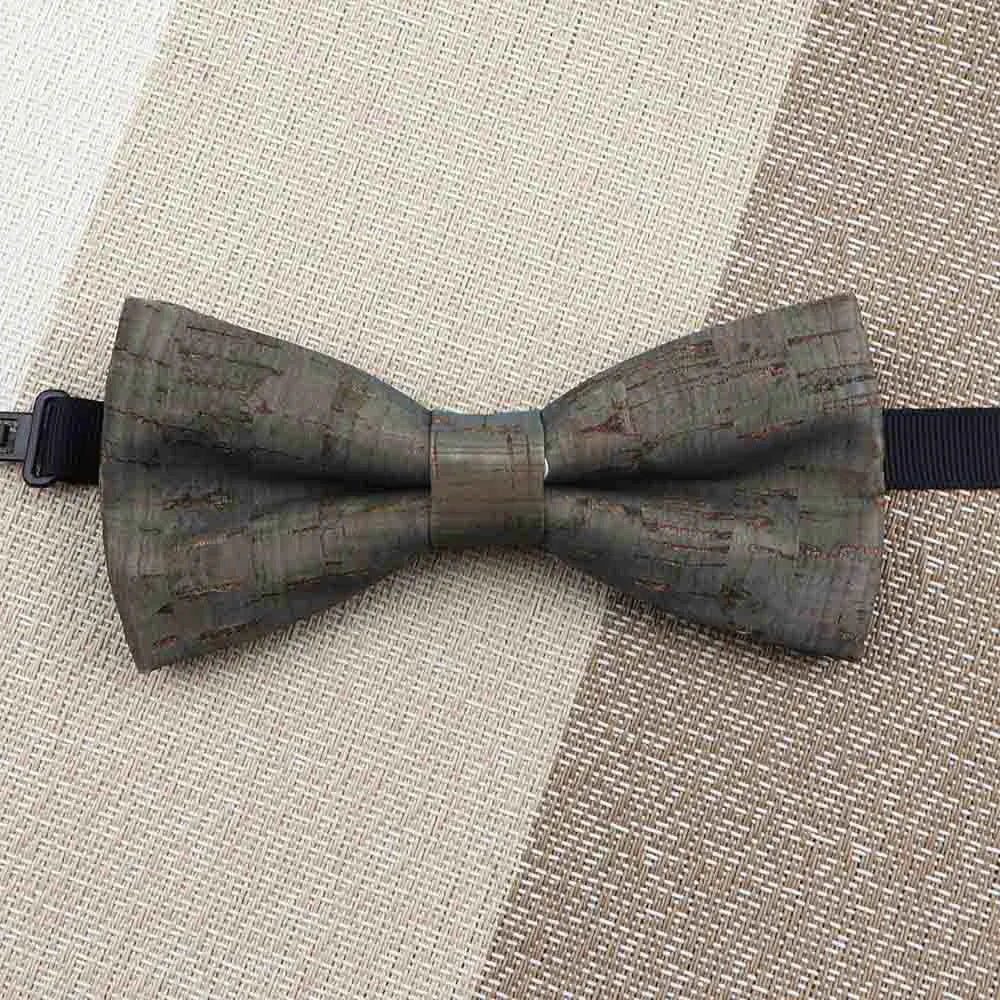 Fashion New Cork Wood Kids Bow Ties Novelty Handmade Fancy Bowtie Adjustable Butterfly Party School Children Accessories