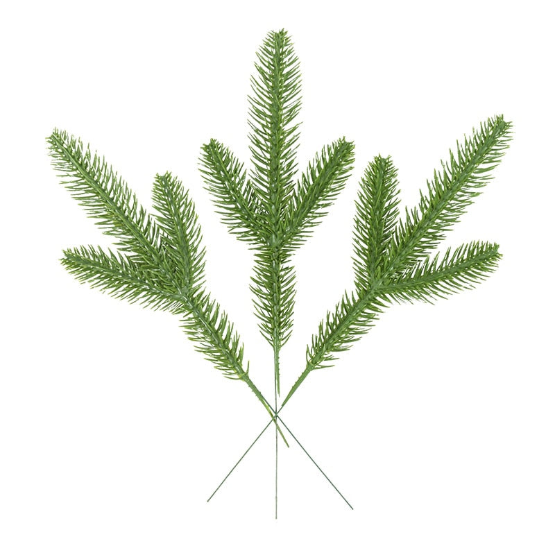 18cm Artificial Pine Branch Ornament Christmas Decoration Christmas Decorative Flower Xmas Decor Christmas Tree Accessories