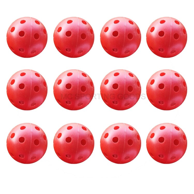 12pcs/Lot Indoor Golf Ball Golf Practice Balls Golf Light Ball Have Hole Golf Training Aids 7 Colors to Choose Drop Shipping New