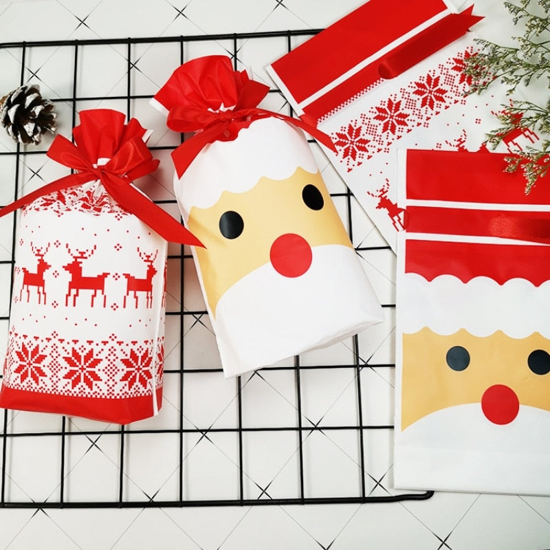 Christmas Presents Christmas Bags Lot Santa Claus Bag Candy Bag Christmas Decorations 2019 New Year Presents