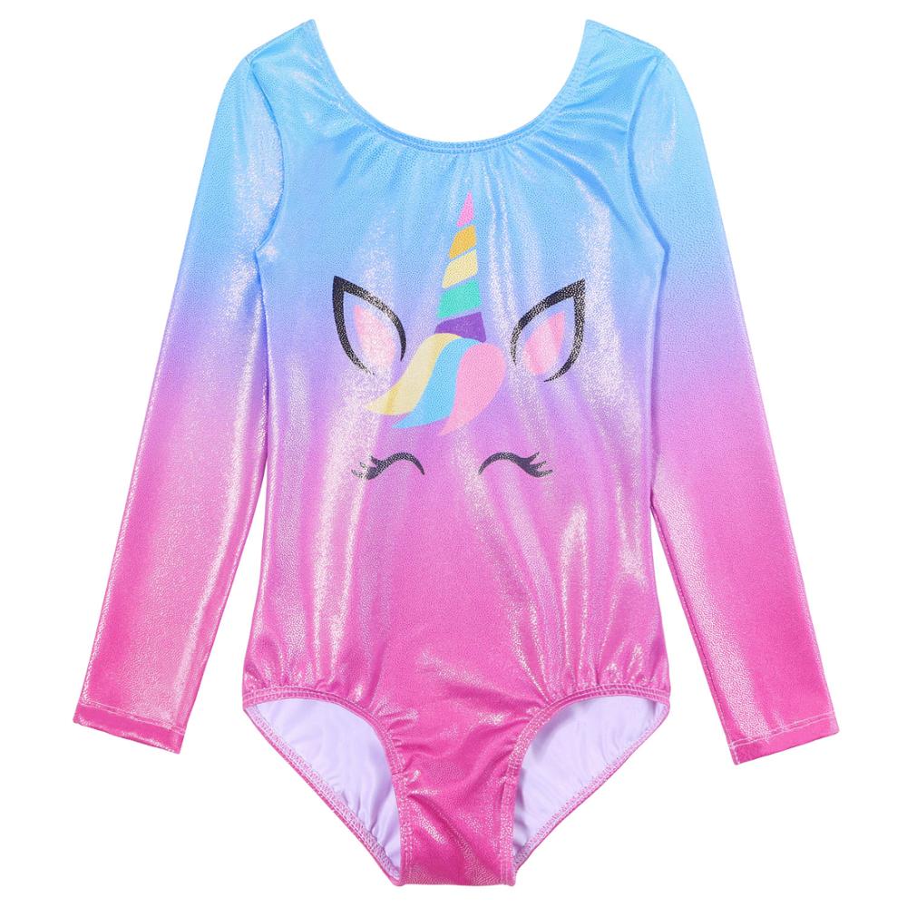 BAOHULU Toddler Teens Gymnastics Jumpsuit Long Sleeve Leotards for Girls Kids
