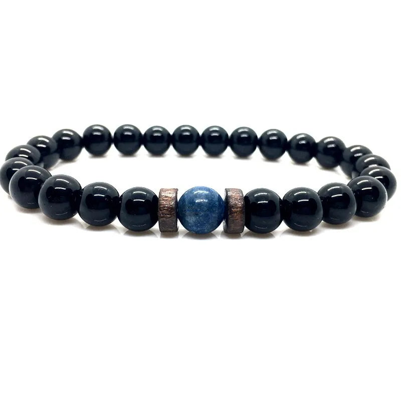 Men Bracelet Natural Moonstone Bead Tibetan Buddha Bracelet Chakra Lava Stone Diffuser Bracelets Men Jewelry