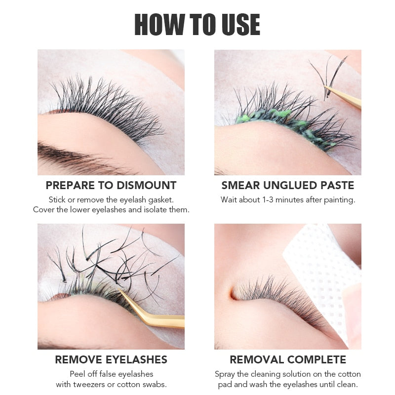 NATUHANA 10g/15g Grafting Eyelash Extension Glue Cream Remover Non-Irritating Plant Lashes Gel Remover Adhesive for Makeup Tools