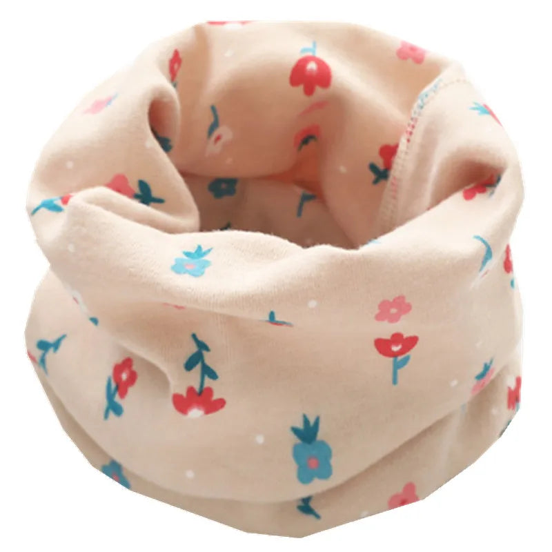 New Autumn Winter Girls Cotton Scarf Kids Scarf Bibs LIC Boys Girls Scarves Lovely Kids Collar Children Bufandas O Ring Scarf
