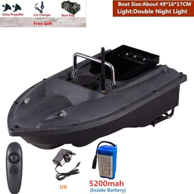 Smart Fixed Speed Cruise Radio Remote Control Fishing Bait Boat 1.5KG 500M Dual Night Light Lure Fishing RC Bait Boat Fishing