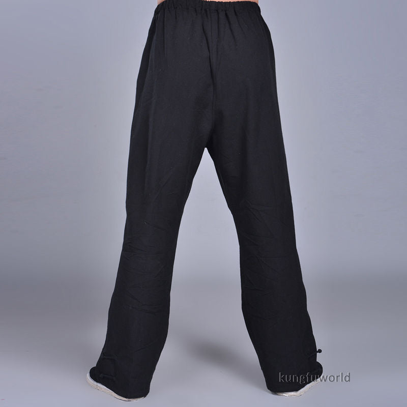 100% Cotton Kung Fu Tai Chi Pants Wushu Martial Arts Wing Chun Clothing Training Trousers