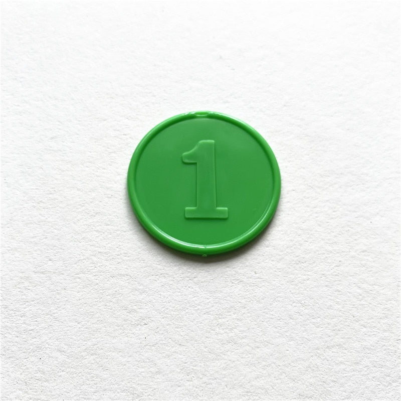 10pcs/Lots!Plastic Poker Chip for Gaming Tokens Plastic Coins Family Club Board Games Toy Creative for Children