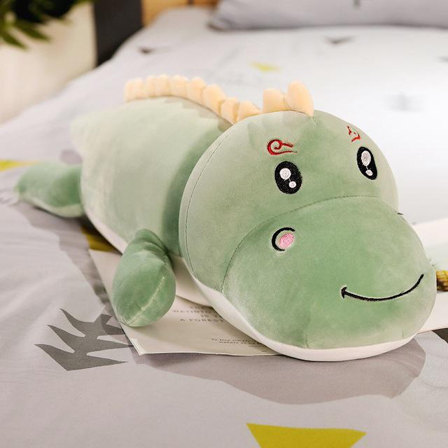 New Big Size Long Lovely Dinosaur Plush Toy Soft Cartoon Animal Dinosaur Stuffed Doll Boyfriend Pillow Kids Girl Birthday
