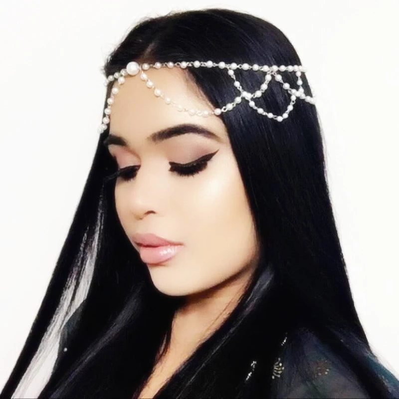Boho Draping Crystal Bride Hair Accesories New Fashion Elegant Head Chain Hair Jewelry Wedding Hairstyles Headpiece
