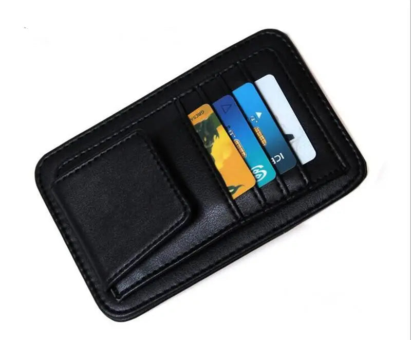 Car Vehicle Sun Visor Sunglasses Eyeglasses Glasses Holder Clip Credit Card Package ID Storage Bag With 3 Color