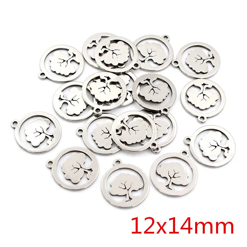 30pc/Lot 316 Stainless Steel Five-Pointed Star Cute Necklace Pendant Charms Small Cat Dolphin Fish Charms for DIY Jewelry Making