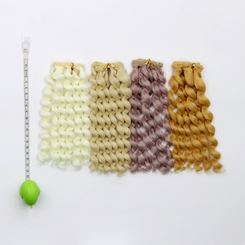 Msiredoll Bjd Wig Accessories 1piece 20*100CM Doll Hair for 1/3 1/4 1/6 1/12 Curly Doll Hair Bjd Wig Diy