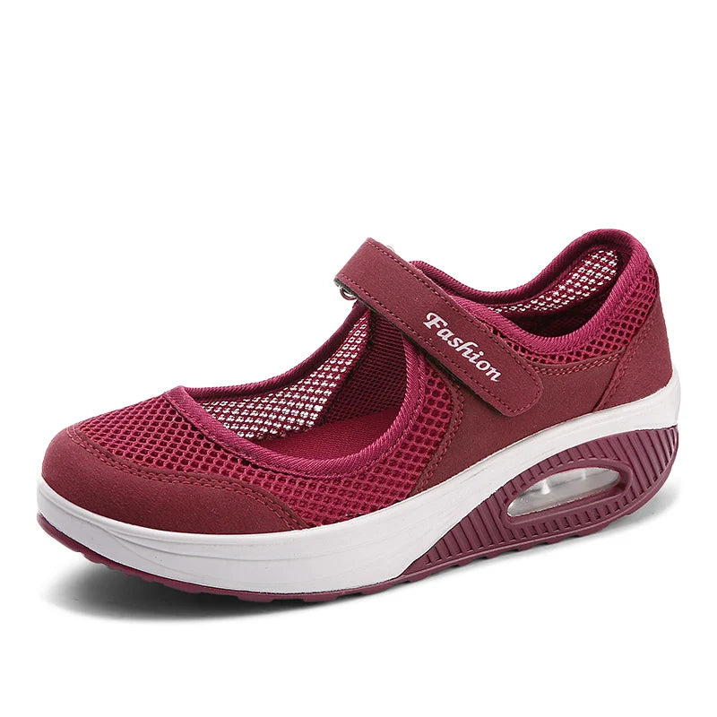 STRONGSHEN Women Flat Platform Shoes Summer Woman Breathable Mesh Casual Shoes Moccasin Zapatos Mujer Ladies Boat Shoes